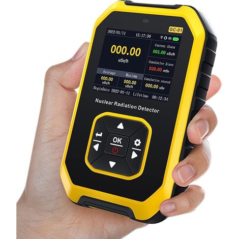 Compteur Geiger Numérique Compteur de Rayonnement Nucléaire Dosimètre Personnel Radioactivité Détecteur de Radiations Nucléaires, avec écran LCD (1/5)