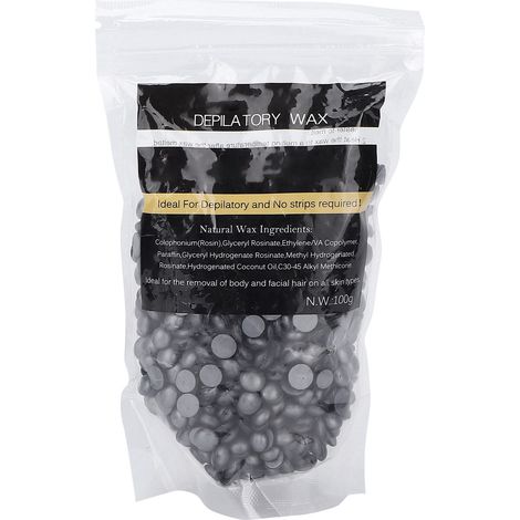 Harte Enthaarungswachsperlen 100 g – Gesicht, Achseln, Beine – Retro-schwarzes Wachs (1/5)