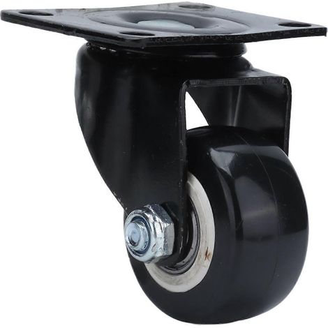 Roulette pivotante de 6,35 cm (2,5 pouces), roue en polyester, double roulement, silencieuse, robuste, pour chariots de transport (1/4)