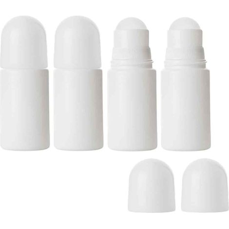 Fond Roulant Vide - 50 ml - Étanche Rechargeable - Pour Déodorants Huiles Essentielles Baumes - Lot de 4 (1/5)