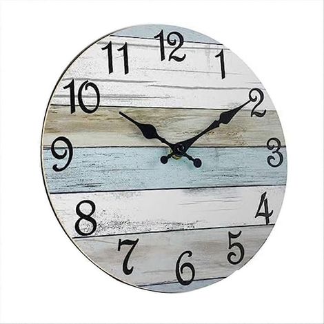 Horloge murale de salle de bain, style bord de mer en bois - Décoration intérieure à l'unité (1/5)