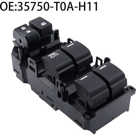 35750-T0A-H11 is a push button switch for the electric window regulators of Honda CR-V vehicles from model years 2014-2017.--DTEKGAZ (1/4)
