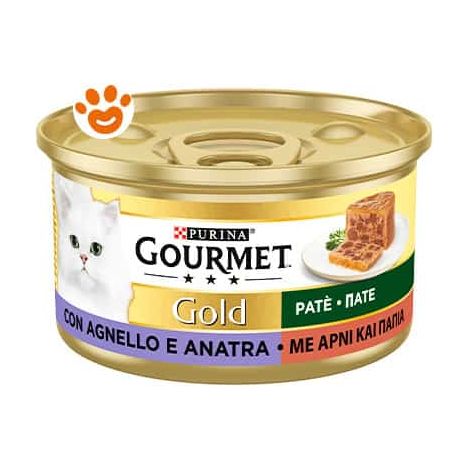Purina Cat Gourmet Gold Patè con Agnello e Anatra - Lattina 85 Gr -