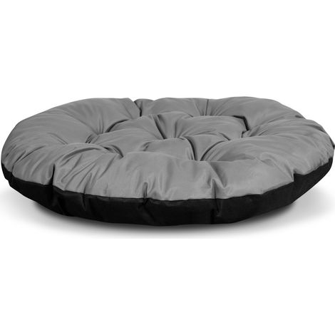 Cojín de jardín 110 cm para silla colgante nido de cigüeña impermeable gris (1/5)