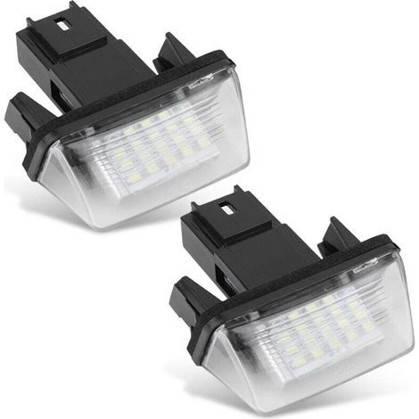 Zweiteilige Kennzeichenbeleuchtung mit 18 LEDs, links und rechts, für C3 2002-2009 / BERLINGO / 306 307 406 5008 (1/3)