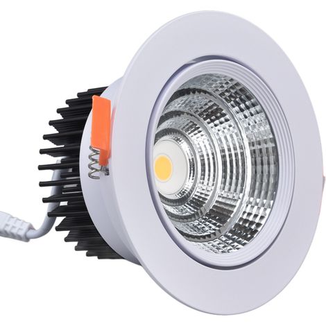 Spot LED COB 7W orientable, projecteur encastré plafond 4,3 pouces, éclairage intégré blanc chaud 3000K, 100-264V, trou de perçage 95mm, 7W (1/5)