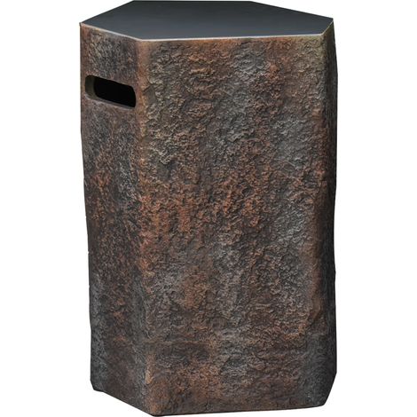 Elementi Abdeckung für Gasflaschen in Basalt Naturstein-Optik, braun, 47 x 38 x 62 cm (L x B x H) (1/4)
