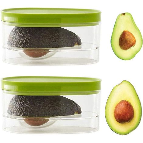 Boîte De Conservation Pour Avocats - Fermeture Hermétique - Réutilisable - Compatible Lave-Vaisselle - Lot De 2 (1/5)