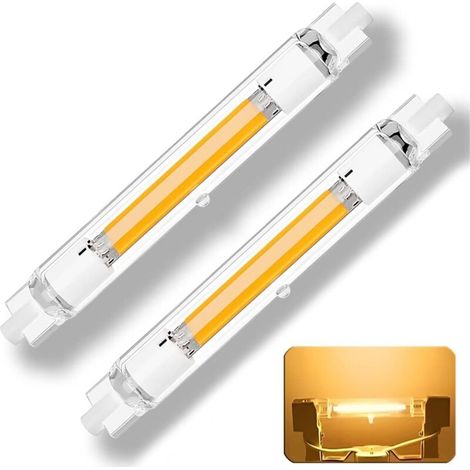 LED R7S 78mm 15W Ampoule Dimmable - R7S LED Ampoule 15W Équivalent 150W Halogène - 1500LM Blanc Chaud 3000K - Lot de 4. Sans Scintillement 360° (1/5)