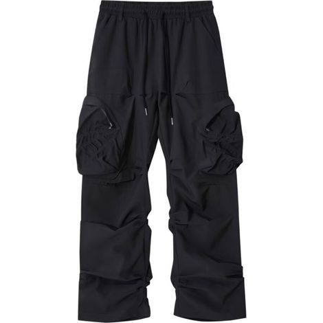 1 pantalon cargo militaire, taille haute, 100 % coton sergé, multipoches, pour usage intérieur et extérieur (1/5)