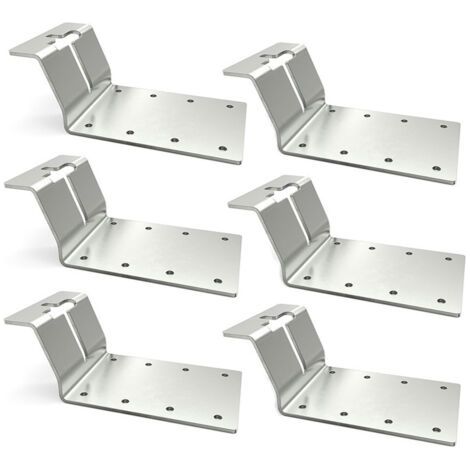 Support de poteau en T en 6 pièces, support de montage vertical d'angle pour poteaux de clôture en forme de T.