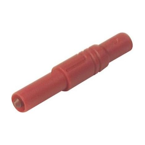 SKS Hirschmann Ficha banana de seguridad roja 4 mm
