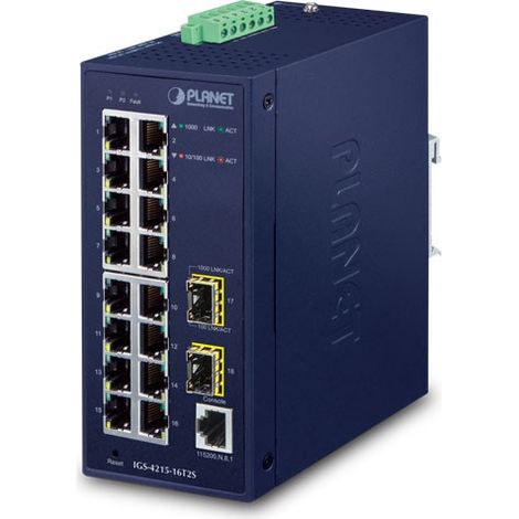 Planet IP30 Industriel L2/L4 16 ports, IGS-4215-16T2S