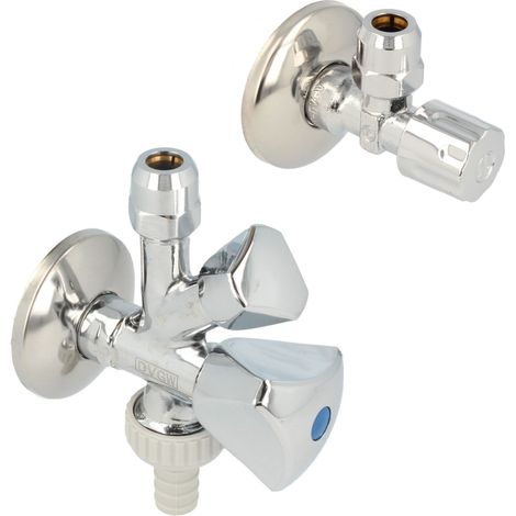 SCHLÖSSER Kombi-Set, Eckventil & WAS-Ventil 1/2 Zoll (selbstdichtend) DVGW geprüft (1/5)