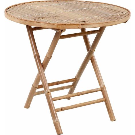 Maison Exclusive - Set da Pranzo da Giardino 5 pz Pieghevole con Cuscini in Bambù