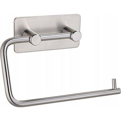 Paper Tissue Holder,Short Rod Tissue Holder,Silver,Nailless Toilet Paper Holder,Shelf,Bathroom Supplies (1/5)