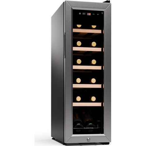 Klarstein Cave a Vin, Caves à Vin de Conservation de 32L, Porte en Verre, Cave a Vins à Zone Unique, Bar Int/Ext, Frigo Vin, Armoire a Vin, Cave a Vin de Vieillissement, Cave à Vin 12 Bouteilles (1/5)