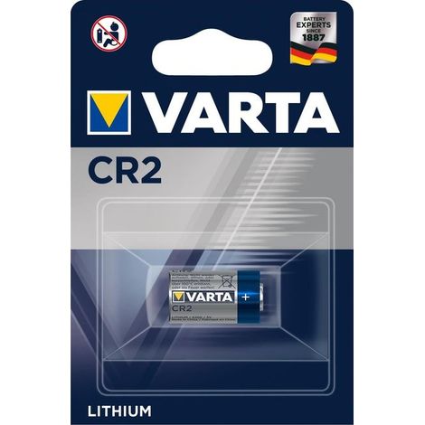 Varta CR 2 (6206) Pile, 1 pièce dans blister - Pile au lithium, 3 V, 100 pièces (4008496537389)