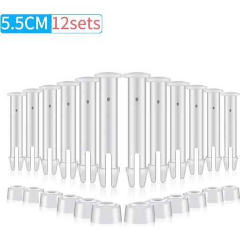 Accessoires de piscine (5,5 cm, 12 jeux) Goupilles de jonction avec joint ABS pour pièces de piscine Intex à structure métallique ronde (1/5)