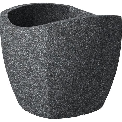 Pot de Fleurs Plastique Granit Noir 40 x 40 x 36 cm (1/5)