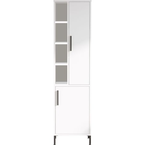 Armoire multifonctionnelle en bois "Vile" - 45 x 35 x 174 cm - Blanc (1/4)