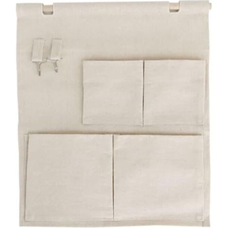 Borse portaoggetti da parete Ulisem, organizer da appendere in tessuto di cotone, borsa in lino tinta unita da appendere alla porta dell'armadio (1/4)