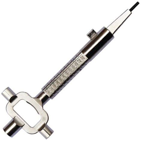 Clé De Construction, Clef Carré, Clef Passe Partout, Avec Échelle De Mesure De La Longueur Des Cylindres