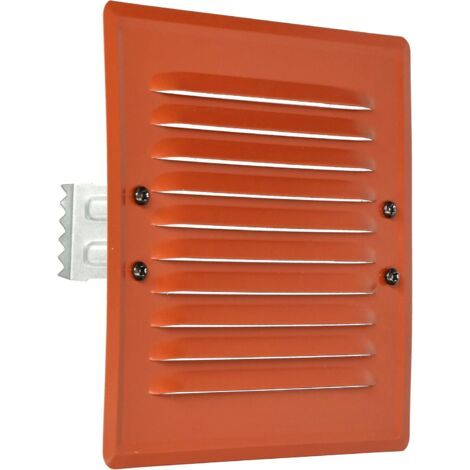 Grille d'aération en métal avec moustiquaire Rouge brique 165 x 165 mm-NANOTEH (1/5)
