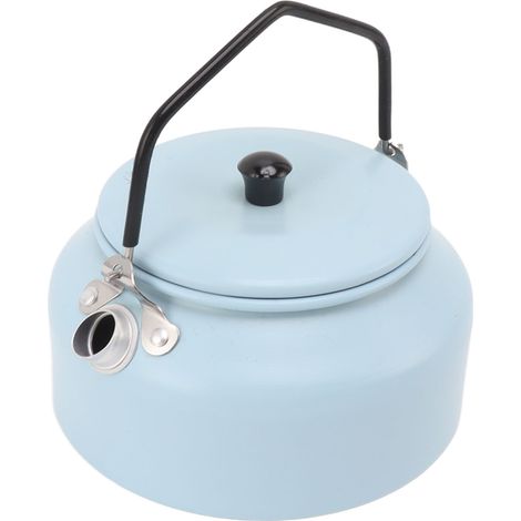 Bouilloire de camping 0,9 L polyvalente en alliage d'aluminium de qualité alimentaire, idéale pour le camping, les pique-niques et la randonnée en plein air (bleu ciel). (1/5)