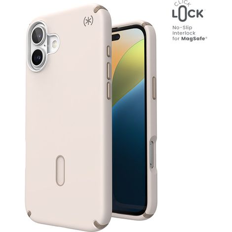 Funda Speck Presidio2 Pro ClickLock y MagSafe para iPhone 16 Plus (Bleched Bone / Heirloom Gold / Hazel Brown) (1/5)