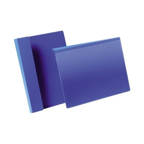 Kennzeichnungstasche B297xH210 mm A4 quer blau, mit Falz VE 50 Stück (1/4)