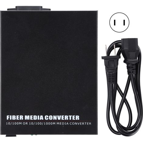 TBC-MC3312NS20A Singlemode-Glasfaser-Ethernet-Medienkonverter, optischer Sender, 100–250 V, US-Stecker