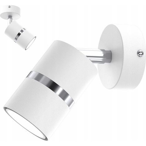 Wand- und Deckenleuchte, weiß verchromt, beweglich, LED, GU10, polnische Lampe (1/4)