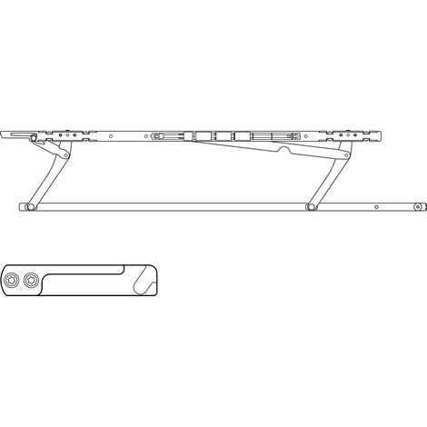 HAUTAU ATRIUM SP komfort Gleitscheren-Set, FFB 750-900 mm, links, 1 Stk