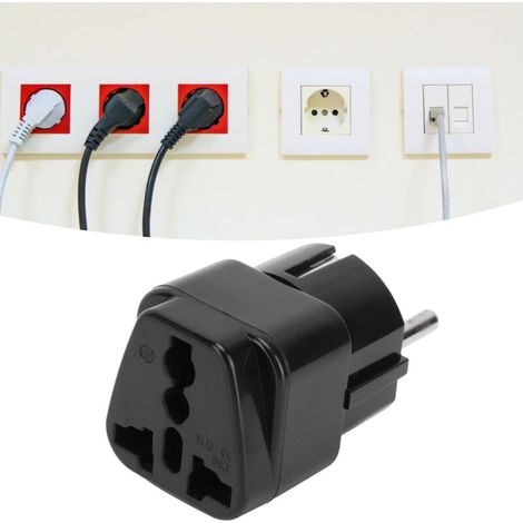 Reise- und Heimsteckdosenadapter, EU-Netzsteckeradapter, europäischer EU-Adapter 100–250 V 10 A (1/5)