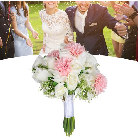 Bouquet de Mariée Élégant et Romantique pour Décor de Chambre ou Bureau (1/5)