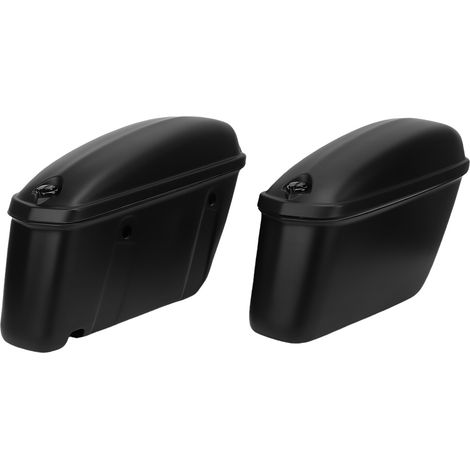 Sacoches rigides pour moto 22L, sacoches de selle robustes en ABS avec serrure, support de rangement latéral pour coffre (1/5)