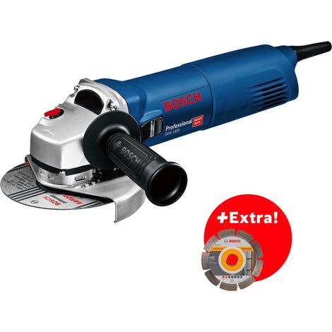 Meuleuse angulaire BOSCH GWS 1400 125 mm + Disque diamant BOSCH - 0601824900 (1/5)