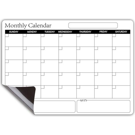 Calendrier magnétique effaçable 2-en-1 pour frigo, planning mensuel/semestriel, liste de courses amovible, organisation réutilisable cuisine, décoration murale. (1/5)