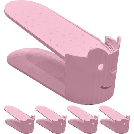 Scarpiera,24,5 x 9,5 x 9 cm,5 ripiani regolabili per scarpe da ginnastica,soluzione salvaspazio verticale,supporti antiscivolo per corridoio (1/5)
