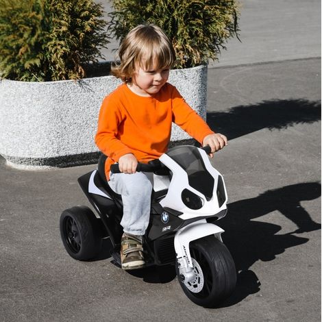 Moto elettrica per bambini BMW S1000RR con musica e fari, nero HAVRYA (1/5)