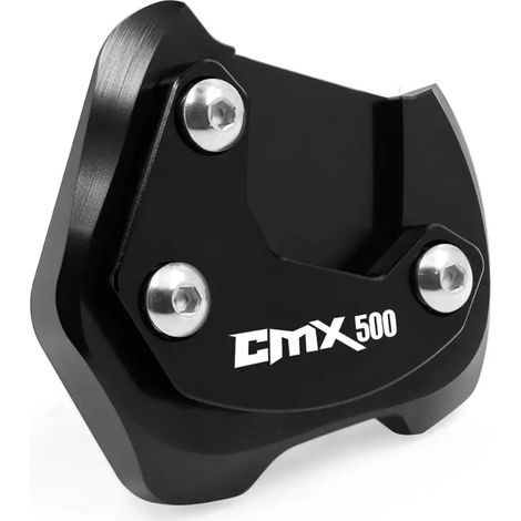 (Noir CMx500) Compatible avec Honda Rebel CMX300 CMX500 CMX 300 500 (toutes années) - Extension de béquille latérale - Support/plaque de fixation maxpower (1/4)