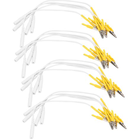 20pcs/sac Câbles électrodes de connexion pour appareil TENS physiothérapie jaune (1/5)