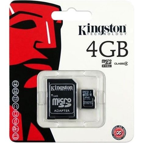Kingston Micro SD 4 GB MicroSD Klasse 4 SDHC Speicherkarte für Smartphones