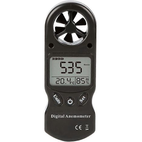 Mini thermomètre/hygromètre/anémomètre/indicateur de vitesse du vent numérique multifonctionnel portable (rouge) - compatible avec les piles (1/3)