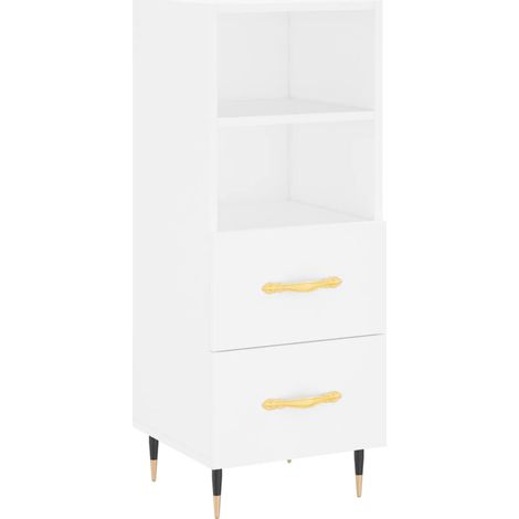 Aparador cómoda cómoda armario mueble organizador cocina salón salón 34,5 x 34 x 90 cm madera contrachapada blanco 020030250