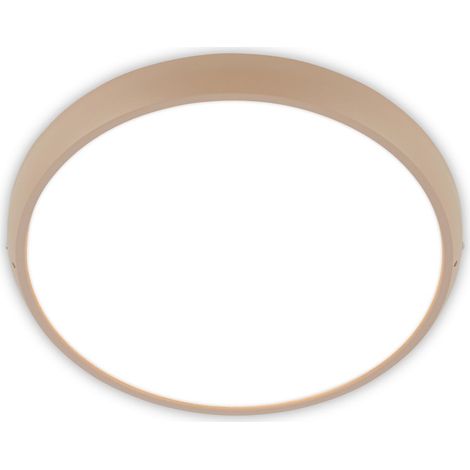 Briloner LED Deckenlampe IP44 Ø37,5x4 cm 24W 2900lm 4000K Neutralweiß Spritzwasserschutz Beige - Deckenleuchte Badezimmer Wohnzimmerlampe Küchenlampe (1/5)