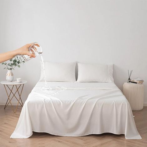 Couvre-lit imperméable 200 x 254 cm – Tissu imperméable haute qualité – Protection pour lit Queen Size – Housse canapé animaux (1/5)
