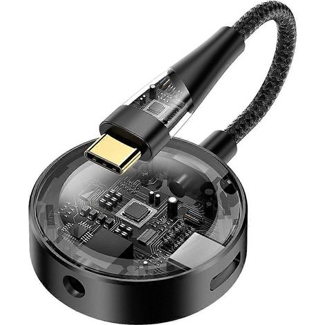 Adaptateur 2 en 1 USB-C vers jack 3,5 mm pour écouteurs, charge audio PD60W (1/5)