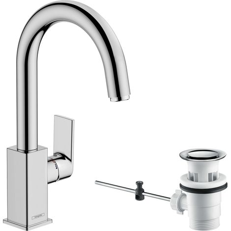 Vernis Shape Mitigeur de lavabo 200 avec tirette et vidage synthétique, chromé, 71564000 (1/5)